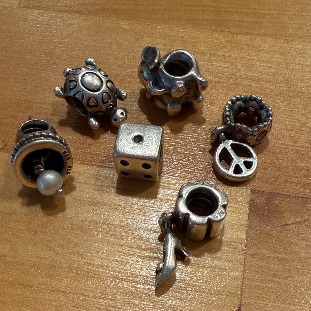 Pandora Sterling Silver Charm Beads - Mixed Designs - Picture 4 of 7